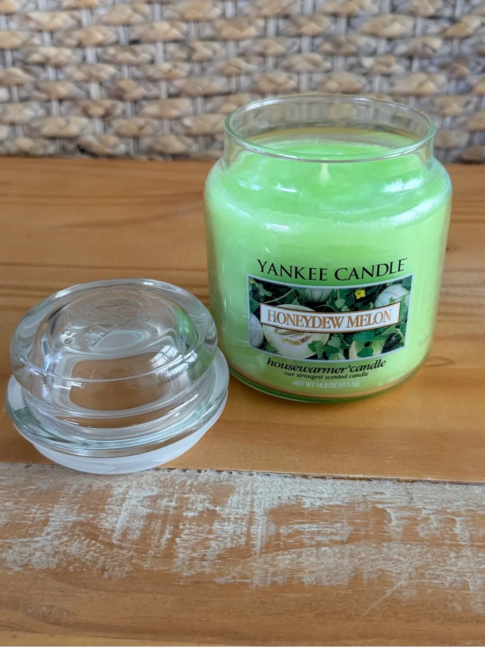 NEW Yankee Candle Honeydew Melon Fruit Large Jar 14.5 oz Retired
